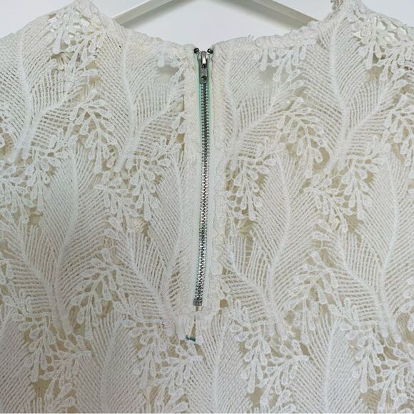 EUC Boutique Brand Love J White/Ivory See-Through Lace Top Blouse | Size: M - Picture 9 of 10